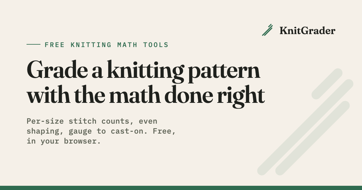 KnitGrader: Free Knitting Pattern Grading and Gauge Tools